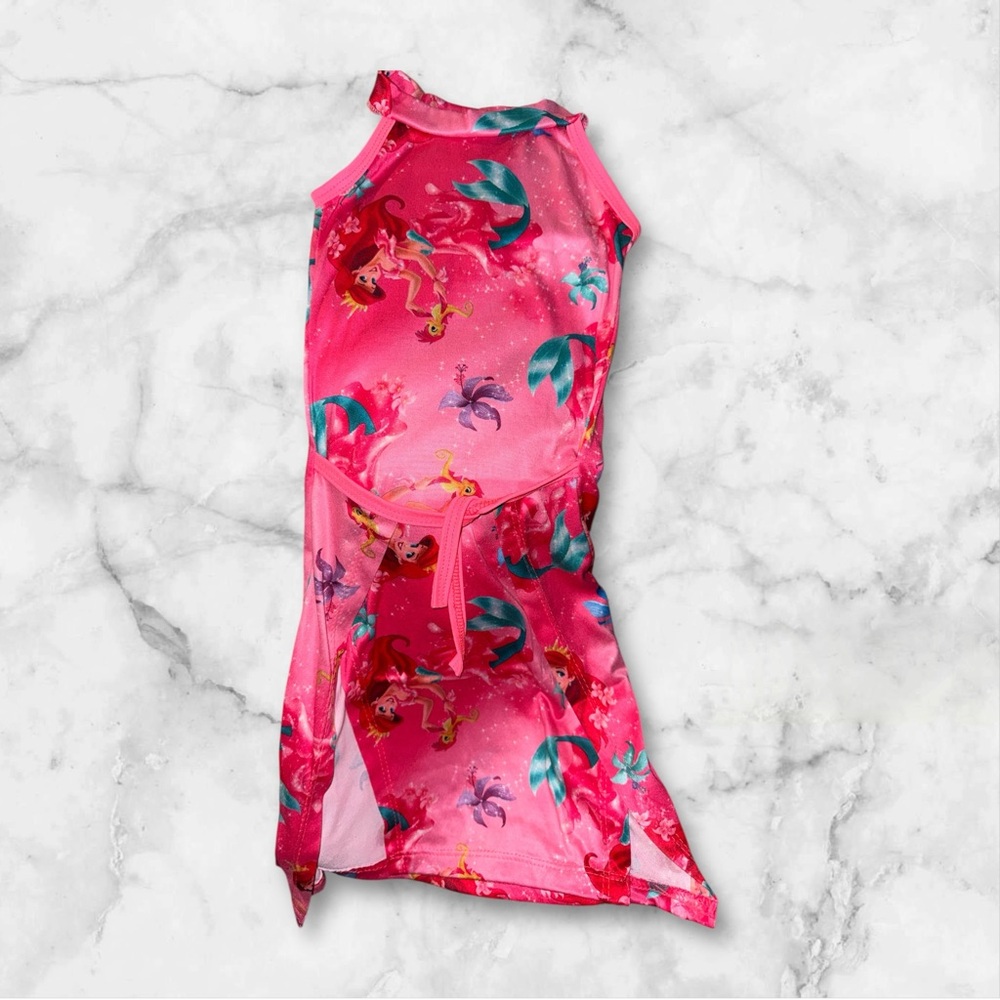 Pink‎ little Mermaid Print Dress/ coverup swimsuit